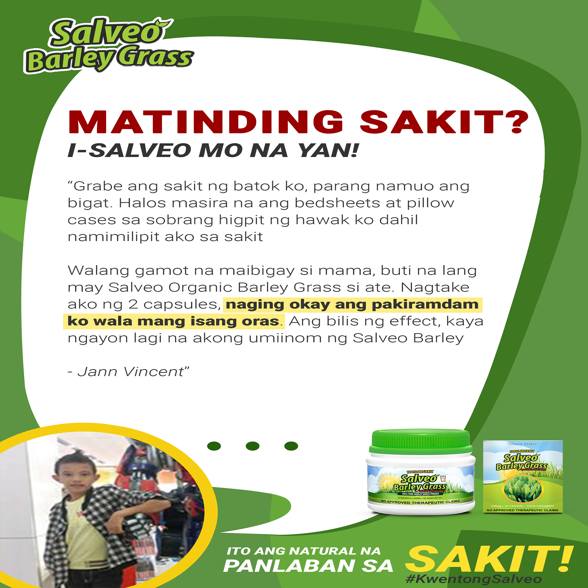 NEW SALVEO BARLEY GRASS TRIAL PACK FROM 60 GRAMS NOW 80 GRAMS